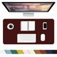thumbnail image 2 of Leather Desk Pad, Mouse Pad, Office Desk Mat, Non-Slip PU Leather Desk Mat, Large Desk Mat, Waterproof Keyboard Mat for Office/Home/Decor (23.6" x 11.8", Brown), 2 of 8