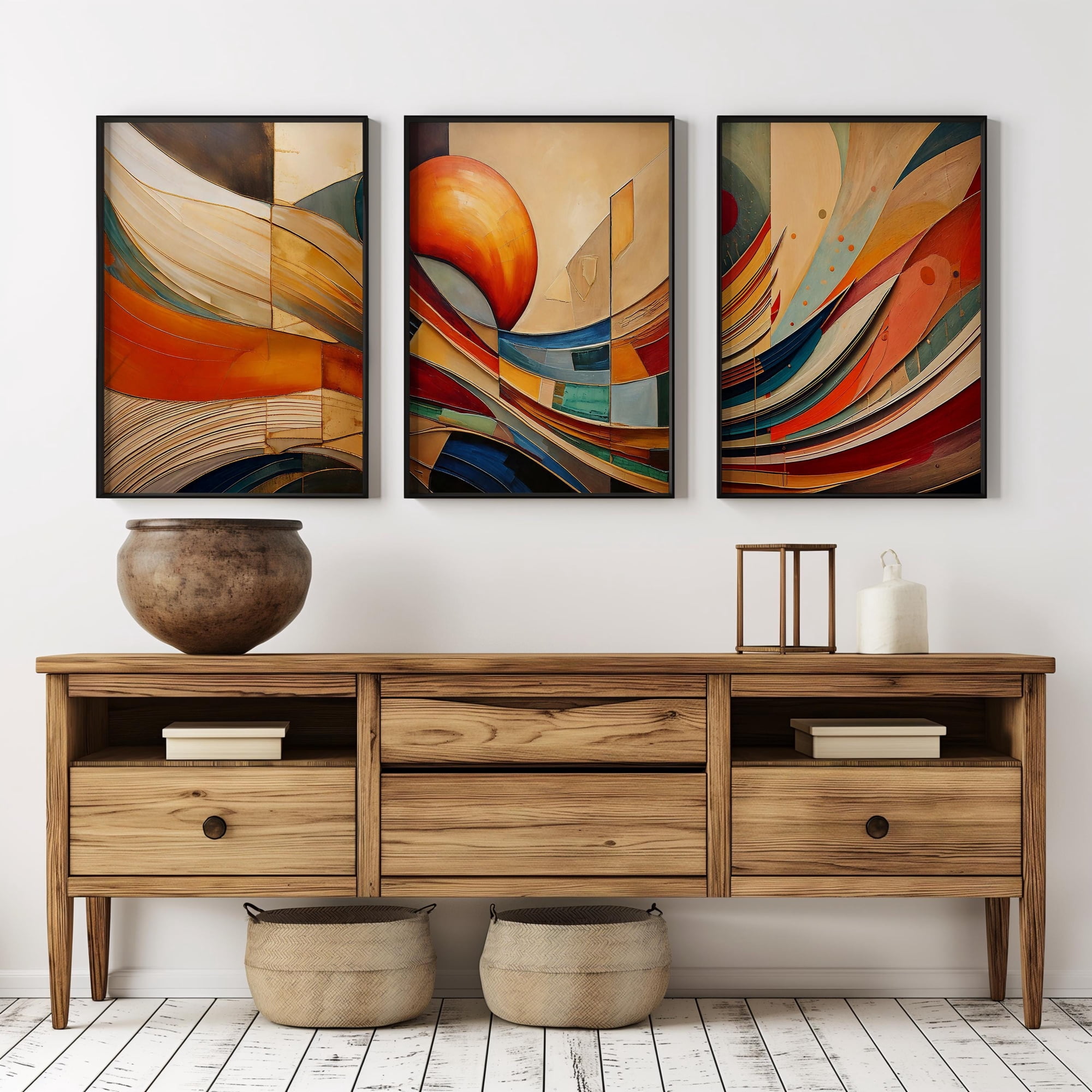 Abstract Wall Art Modern Minimalist Prints Bold Contemporary Decor Triptych Wall Art Airbnb Set 3 Set 3