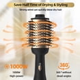 thumbnail image 5 of Behome Hair Dryer Brush, 4-in-1 Blow Dryer Brush with Oval Ceramic Barrel,Hot Air Brush for Fast Styling,Frizz-Free,Voluminous Blowouts, Gold Black, 5 of 7