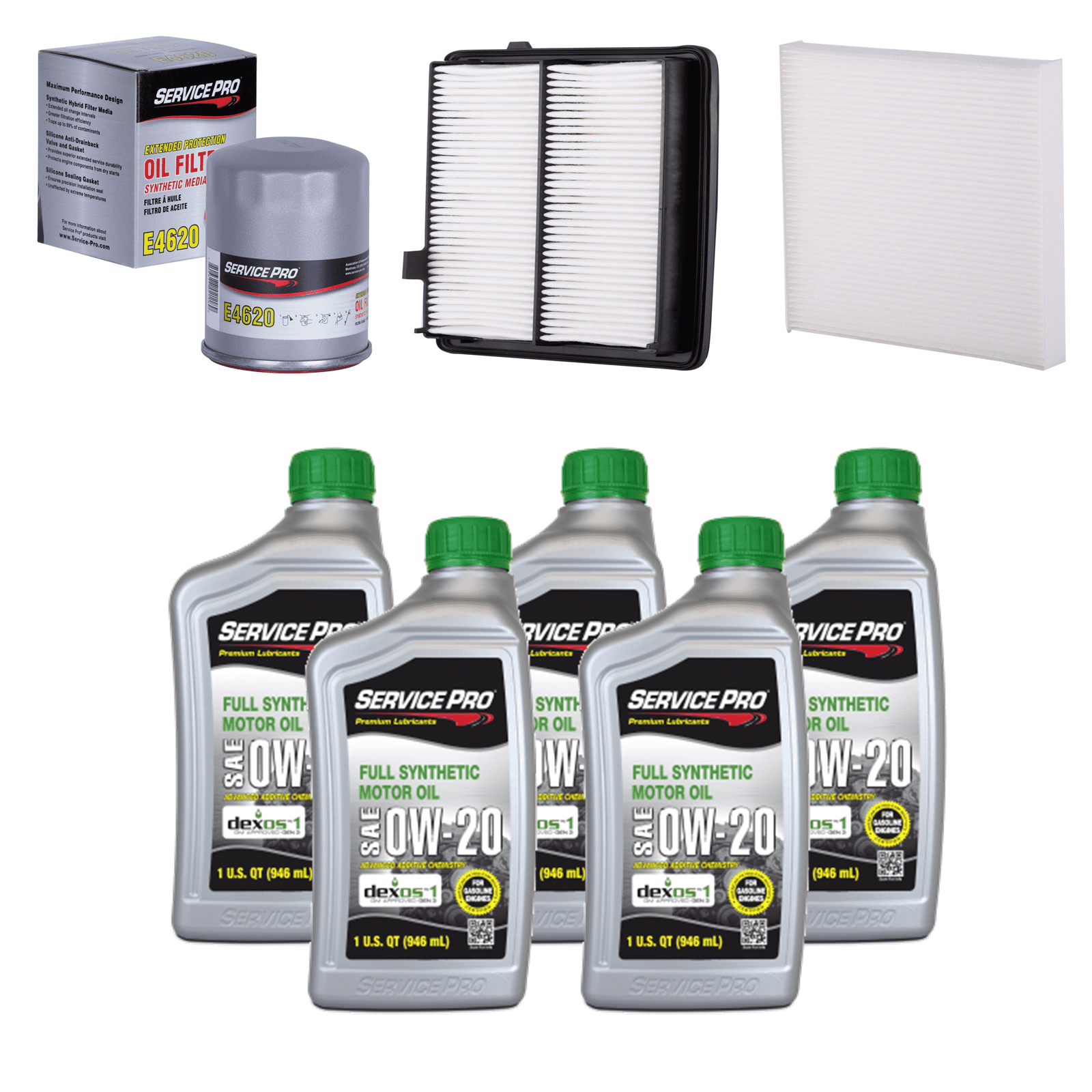 ACDelco Oil Change Kit, 8 Quarts 0W-20 Synthetic Motor Oil, PF63