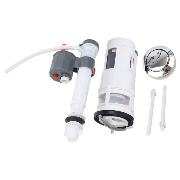 Toilet Tank Kits Cistern Toilet Fill Parts Water Drain Flush Valve Button Set Repair Fittings Plastic Stainless Steel