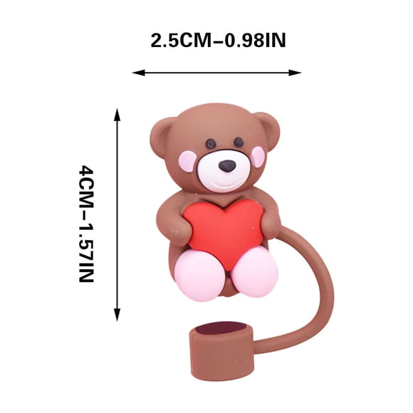 Yhmxh Valentine's Decoration Anniversary Present Valentine's Day Straw Straw Stopper Valentine's Day Gift for Woman