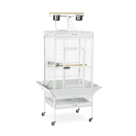 Prevue Pet Products Select Wrought Iron Parrot Bird Cage 24x20x60", Chalk White