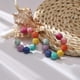 thumbnail image 2 of BR Pendientes de aro con bola de rafia Bohemia Beach: ligeros y elegantes, 2 of 5