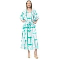 thumbnail image 6 of HAPPY BAY Women's Summer Loungewear OverSize Caftan Maxi Boho Nightwear for Women 2X-3X Green_AC645, 6 of 6