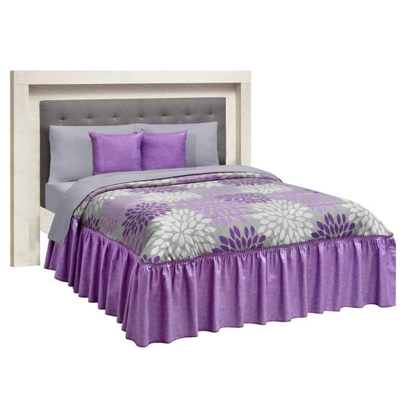 Colcha Con Cojines Matrimonial Elefantito Morado Forro De Tela Chelsea