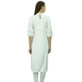 thumbnail image 7 of Bimba Womens Rayon Designer Tunic Lace Detail Yoke Kurtis Top Straight Blouse, 7 of 7