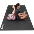 thumbnail image 1 of YR Tapete Grande para Ejercicios de Yoga 78x51" Tapetes de Entrenamiento Interior de Espuma NBR de 1/2" de Espesor, Negro con Bolsa de Transporte, 1 of 10
