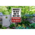 thumbnail image 1 of Private Property No Trespassing Sign, Metal Posted Warning Sign for Yard Garden Door Wall, Heavy Duty Rustproof Outdoor Security Signage with Bold Letters, 1 of 8