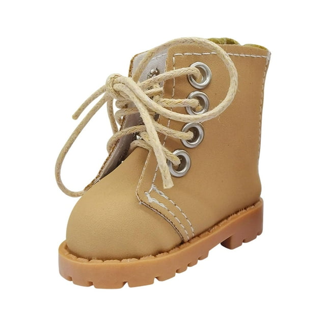 Zapatos de muñeca a escala 1/6, modelo en miniatura, decoración de juguetes para niños, botas hechas a mano, accesorio para muñecas de 20cm, regalo , marrón