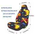 thumbnail image 3 of Lsque Dinosaurs in Space Pattern Car Seat Covers for Front Seats , Waterproof Seat Covers for Cars, Sporty Front Seat Covers,Car Seat Cover Protector Front Seats, 3 of 5