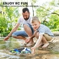 thumbnail image 6 of JoyStone RC Boat for Pools and Lakes, 2.4G Remote Control Boat with LED Lights, Racing Boats for Kids & Adults with 2 Rechargeable Battery, Gifts for Boys Girls (Blue), 6 of 10