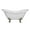 White-Silver, variant on Vintage Tub & Bath Grace 72 Inch Cast Iron Double Slipper Tub - Rim Faucet Drillings - Lion Paw Feet