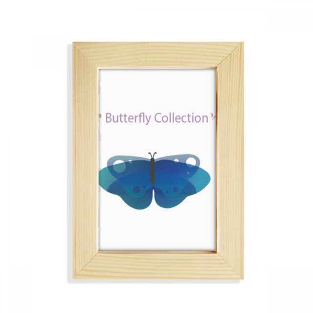 Escritorio de madera Blue Butterfly Collection 5x7 pulgadas marco de foto