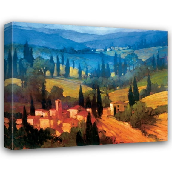 Philip Craig 43x36 Gallery Wrapped Canvas Wall Art Titled - Tuscan Valley View