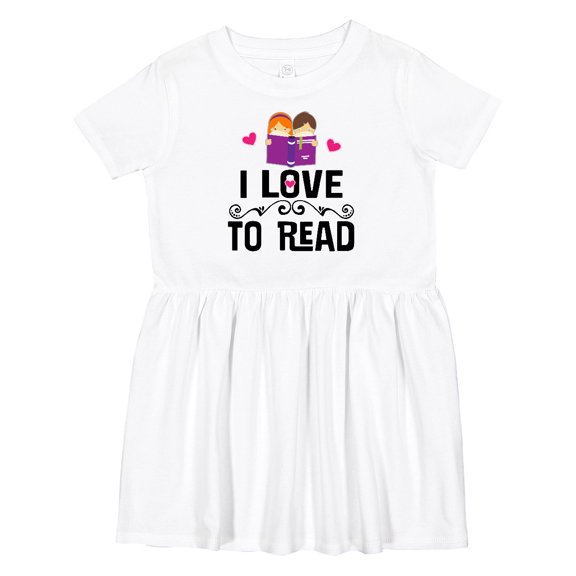 Inktastic I Love to Read Girls Toddler Dress
