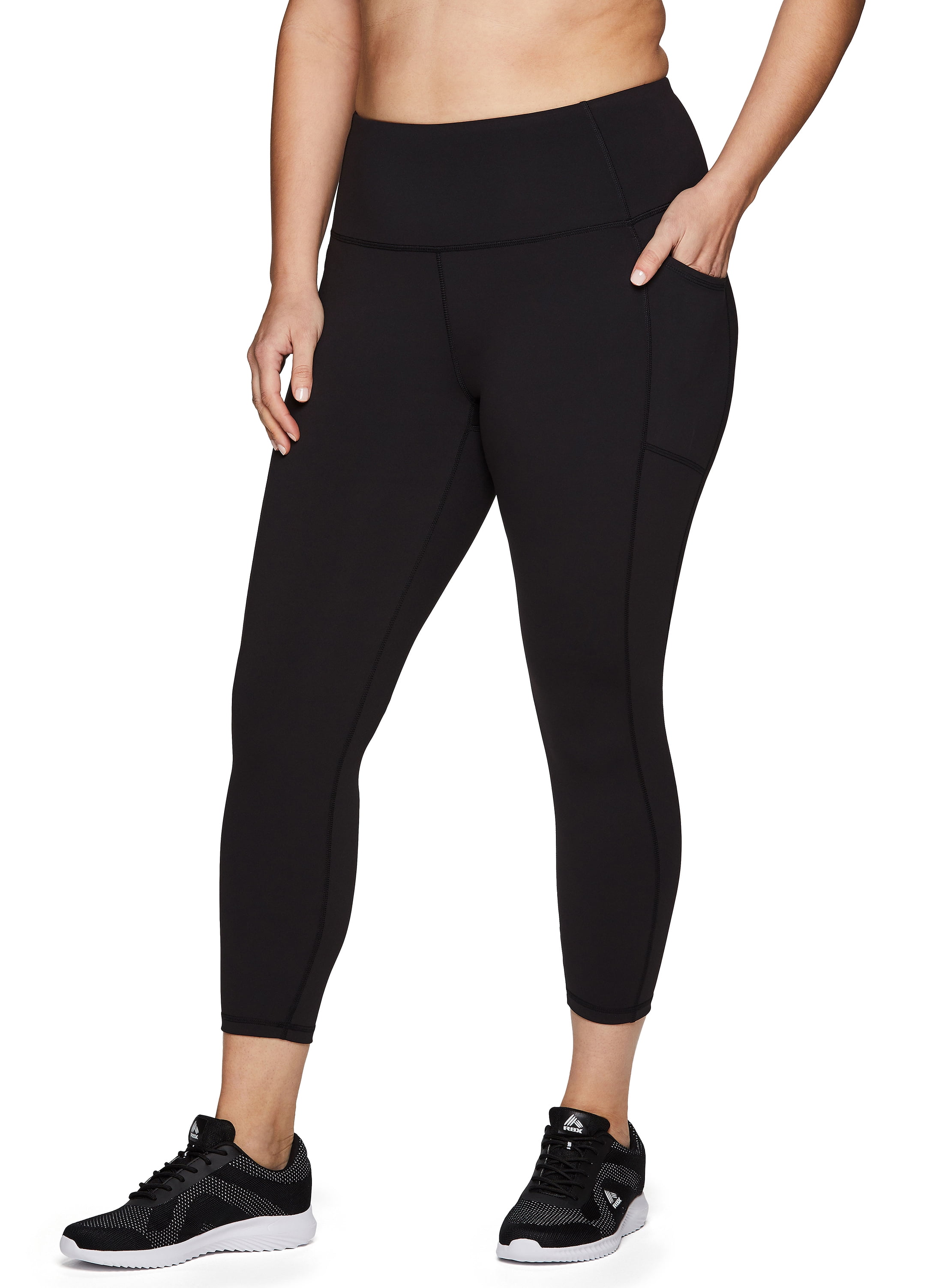RBX Active Women's Squat Proof High Waist Full Length Workout Pants Sz S Black 