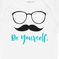 thumbnail image 4 of Inktastic Be Yourself, Glasses, Mustache - Black Blue Boys or Girls Baby Bodysuit, 4 of 5
