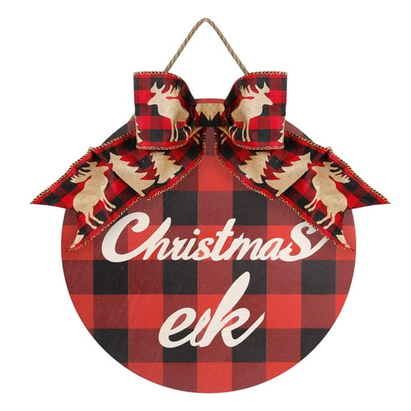 YHAICO Hanging Sign Outdoor Party Decoration Christmas Decorations Merry Christmas Sign Outdoor Wreath Door Sign Wooden Sign Christmas Decor Hanging Sign Wood Christmas Sign for Front Door