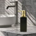 thumbnail image 6 of Unique Bargains 1 Pc Classic Square Soap Pump Dispenser for Laundry Rooms 350ml Black Gold Tone, 6 of 6