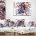thumbnail image 4 of Designart Gold Symmetrical Fractal Flower - Abstract Throw Pillow - 12x20, 4 of 5