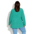 thumbnail image 3 of Avenue Women's Plus Size Polar Fleece Pocket Long Sleeves Relaxed Tunic Top, 3 of 5