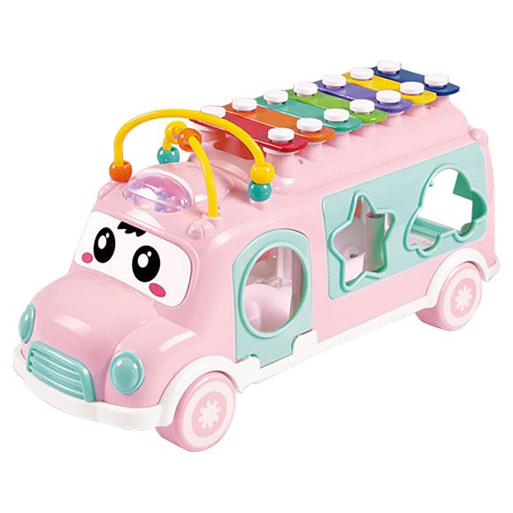 Pisexur Toddler Toys Toddler Music Bus Toys, Baby Musical Busy Learning Toy Birthday Gifts For 18 Month, 2 3 Year Old Kid Boy Girl Dinosaur Toys Gifts for Baby Kids on Clearance