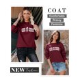 thumbnail image 3 of QAFOPEH Women Letter Printed Crew Neck Long Sleeve Sweatshirt, 3 of 7