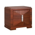 thumbnail image 3 of Christopher Knight Home Set of 2 Mid-Century Modern Nightstand with 2 Drawers, Wood Frame Bedside Table, Dark Brown, 3 of 11