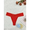 thumbnail image 2 of Seamless Thong for Women,No Show Lace Underwear,Ladies Breathable Comfort Panties Soft Laser Cut Undies, 2 of 4