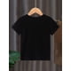 thumbnail image 3 of MILKYSHIP Boys' Casual Crew Neck Polyester T-Shirt with 'I'm Not Spoiled, My Grandma Just Loves Me' Print, Regular Fit Knit Fabric Top with Applique, Slight Stretch Alphabet Pattern Tee for Children, 3 of 7