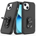 thumbnail image 2 of For Google Pixel 8A Heavy Duty Hybrid Rugged Dual Layer 2in1 Shockproof Protective with Magnetic Ring Stand Holder Phone Case Cover by Xpression - Black, 2 of 9