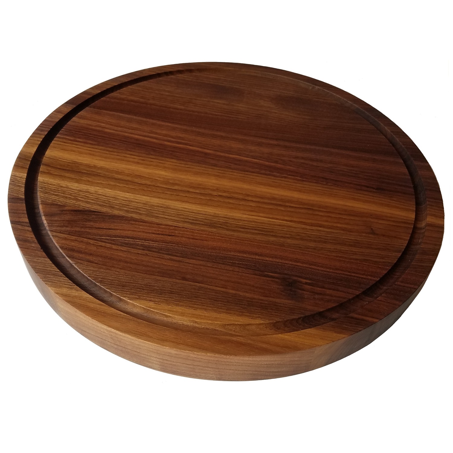 Round Wood Butcher Block Cutting Board 11/2" T x 15" ROUND Solid Walnut w