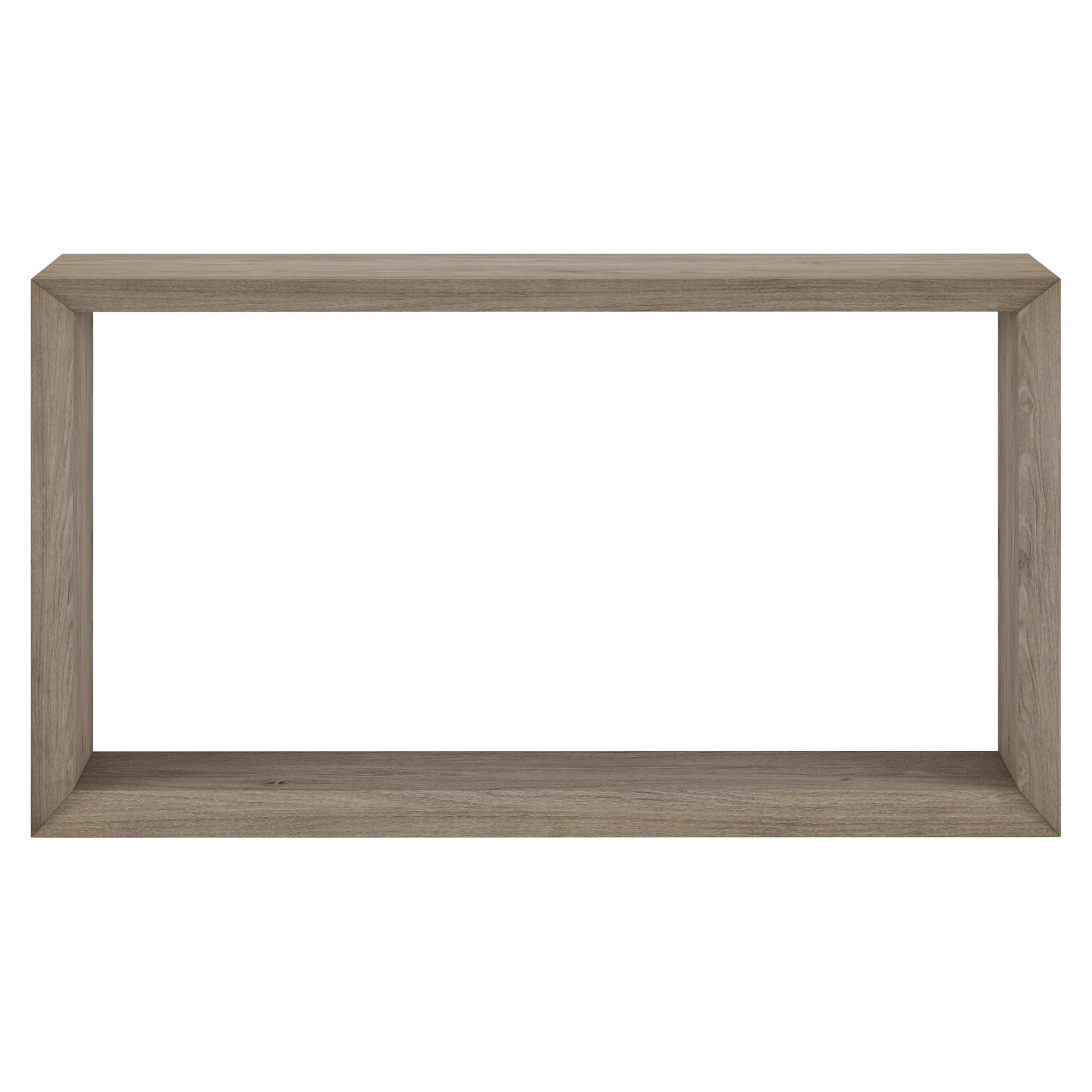 Evelyn&Zoe Osmond 55" Wide Rectangular Console Table, Antiqued Gray Oak