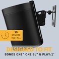 thumbnail image 3 of ONE, ONE SL, Play:1 Support Mural - Noir - Compatible avec Sonos ONE, ONESL & Play:1, 3 of 5