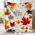 thumbnail image 2 of An Antique Autumn Leaf Flannel Blanket - Cozy and Warm All-Season Woven Blanket, Multifunctional Travel Blanket with Digital Print Design, 2 of 7