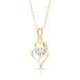 thumbnail image 2 of Rosec Jewels Lab Grown Diamond Heart Pendant Necklace for Valentines Day - EF-VS Quality Certified, 14K Yellow Gold, 2 of 6