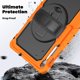 thumbnail image 4 of Funda para Samsung Galaxy Tab S10 FE+ Plus de 13,1 pulgadas modelo 2025 (X620/X626B), funda protectora resistente a prueba de golpes con protector de pantalla, soporte giratorio de 360°,correa de mano, 4 of 9