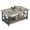 Gray, variant on Baxluxe Gray Coffee Table for Living Room, Rectangular Wooden Coffee Table with Storage Shelves, 2-Tier Storage Center Table with Metal Base, Tea Table for Small Space, Apartment, Office