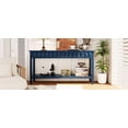 thumbnail image 4 of 60'' Fir Veneer Entryway Table with Honeycomb-patterned Fronts,Modern Stylish Console Table with 3 Drawers and Solid Fir legs,Suitable for Living Room,Entryway, Hallway, Study, Foyer,Navy Blue, 4 of 15