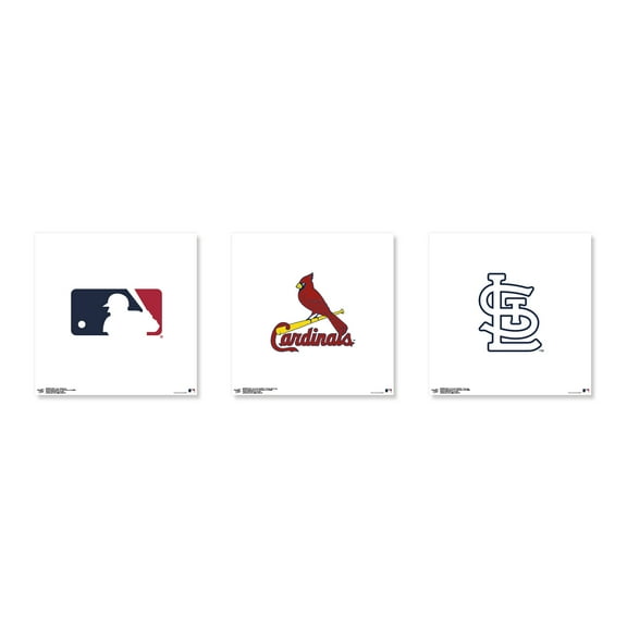 Gallery Pops MLB - St. Louis Cardinals - Team Wall Art Bundle (3-Pack), Unframed Version, 12" x 12"