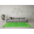 thumbnail image 3 of Ahgly Company Indoor Square Oriental Green Industrial Area Rugs, 3' Square, 3 of 4