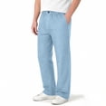 thumbnail image 2 of Summer Casual Pants for Men Elastic Waist Faux Jeans Straight Leg Denim Look Pants Business Casual Loose Trousers with Pockets, 2 of 6