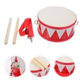 thumbnail image 4 of 1 Set of Orff Percussion Instrument Children's Toy Two-sided Snare Drum, 4 of 8