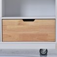 thumbnail image 6 of SYNGAR Kitchen Island Cart on Wheels, Rolling Kitchen Island with Storage Shelves, Kitchen Cart with 2 Drawers, Spice Rack, Towel Rack, Solid Wood Top, Utility Cart, White, 46"L × 22" W × 36"H, 6 of 13