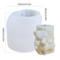 thumbnail image 2 of Hugtrwg Moldes Cilíndricos Silicona para Velas Moldes 3D para Cera Jabón (oso Negro), 2 of 8