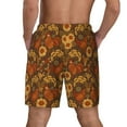 thumbnail image 2 of Haiem Chicken And Rooster Mens Swim Trunks with Compression Liner 2 in 1 Swimming Shorts Stretch Swimwear Quick Dry,Board Shorts-Large, 2 of 9