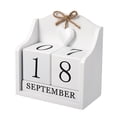 thumbnail image 3 of BESPORTBLE 1Pc Vintage Wooden Calendar European Style Desktop Wood Blocks Rustic Perpetual Calendar, 3 of 8