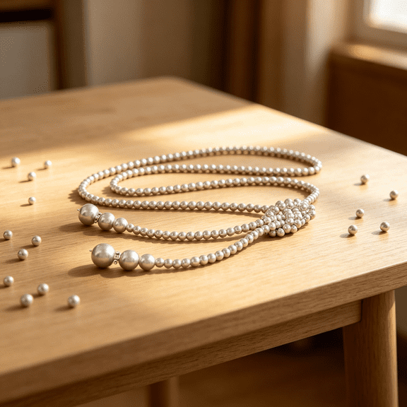 DESIGNICE Faux Pearl Necklace White Color Knotted Beaded Long Tassel Neck Chain Elegant Dress-Up Alloy Jewelry Women Dress Sweater Necklace Accessories Jewelry Gift
