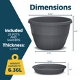 thumbnail image 2 of Whiskey Barrel Planters Lifemaster 25 Pack 25cm Plastic, 2 of 7